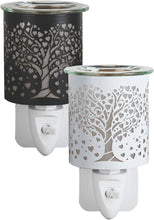 Load image into Gallery viewer, Heart Tree In Black and Gold Or White and Gold, Plug In Electric Wax Melt Warmer