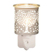 Load image into Gallery viewer, Heart Tree In Black and Gold Or White and Gold, Plug In Electric Wax Melt Warmer