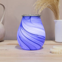Load image into Gallery viewer, "Marble swirl electric wax melt warmer with colour changing lights UK"