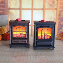 Load image into Gallery viewer, Black Log Burner Electric Wax Melt Warmer – 16cm