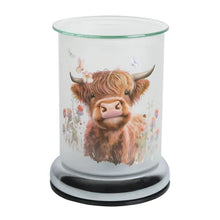 Load image into Gallery viewer, Highland Cow Electric Wax Melt Warmer - Touch Control Glass Burner