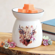 Load image into Gallery viewer, Highland Cow Tealight Wax Melt Warmer & Oil Burner