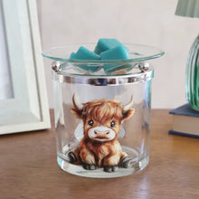 Load image into Gallery viewer, Highland Calf Glass Tealight Wax Melt Warmer