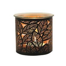 Load image into Gallery viewer, Leaves tealight wax melt burner candle holder nature design ceramic"