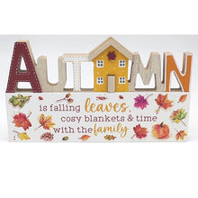 Load image into Gallery viewer, Autumn Leaves Standing Plaque - KELLY'S SMELLIES