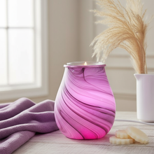 Load image into Gallery viewer, Marble swirl electric wax melt warmer with colour changing lights UK