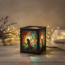 Load image into Gallery viewer, Stained Glass Fairy Wax Melt Warmer Lifestyle