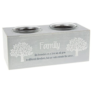 Family Tree Of Life Double Candle Holder