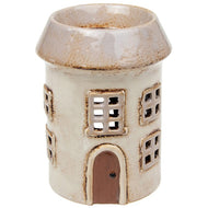 Village pottery heart tealight wax melt warmer oil burner ceramic