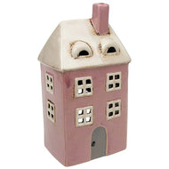 Village Pottery Tall Pink House Candle holder - KELLY'S SMELLIES