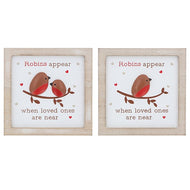Robins Appear When Loved Ones Are Near Square Wall Plaque - KELLY'S SMELLIES