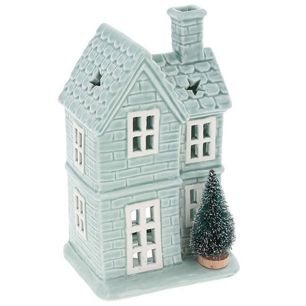 Festive Sage House With Star Tealight Candle Holder - KELLY'S SMELLIES