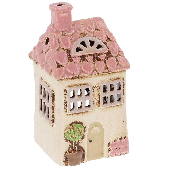 Village Pottery Small Cream Garden House Tealight Candle Holder