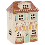 Village Pottery Florist Shop Candle Holder