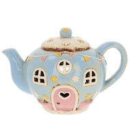 Village Pottery Round Teapot Candle Holder