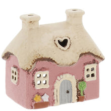 Load image into Gallery viewer, Pink Village Pottery Mini Cottage Candle Holder
