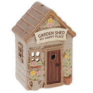 Village Pottery Garden Shed Candle Holder