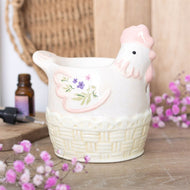 Hen Oil Burner & Wax Warmer - Pastel Ceramic Tealight Fragrance Burner
