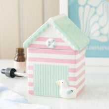 Load image into Gallery viewer, Pastel Beach Hut Oil &amp; Wax Melt Warmer - Coastal Ceramic Tealight Burner
