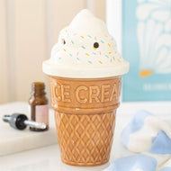 Ice Cream Cone Oil & Wax Melt Warmer - Pastel Ceramic Tealight Burner