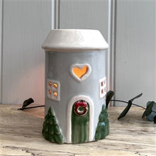 Load image into Gallery viewer, Christmas Cottage Wax Melt Tealight Burner - KELLY&#39;S SMELLIES
