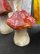 Small Decorative Glazed Mushroom Ornament