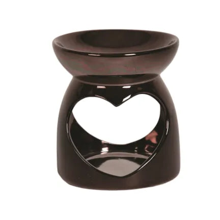 Heart tealight wax melt warmer romantic design metal finish