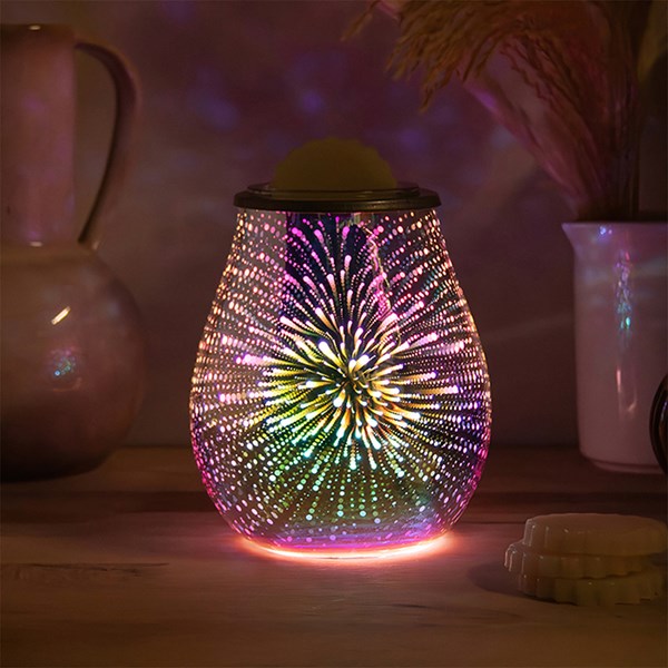 Starburst colour changing electric wax melt warmer LED design