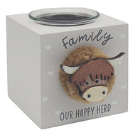 Fluffy Highland Cow Tea Light Holder