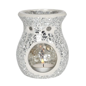 Small Mosaic Crackle Glass Oil Burner - KELLY'S SMELLIES