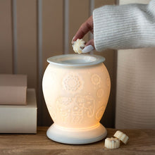 Load image into Gallery viewer, White Ceramic Electric Wax Melt Warmer &amp; Oil Burner
