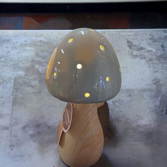 Grey Mushroom LED Lamp Mediums - KELLY'S SMELLIES