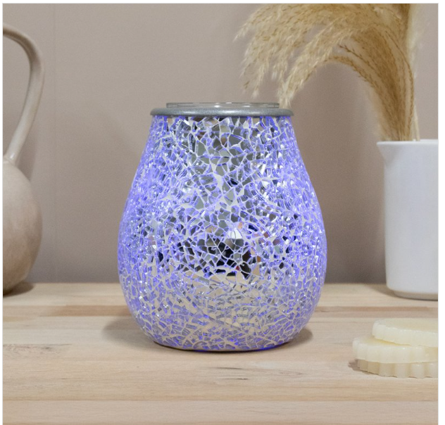 Desire Colour Changing Silver Mosaic Electric Wax Melt Warmer