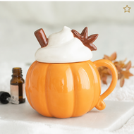Pumpkin Cream Lidded Oil Burner and Wax Warmer