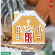 Candy Cane Gingerbread House Oil Burner and Wax Warmer