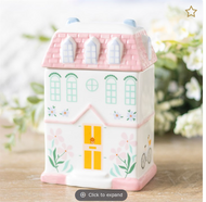 Pastel Pink Townhouse Oil Burner and Wax Warmer