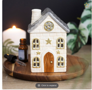 Stone Cottage Oil Burner with Star Accents