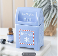 Blue North Pole Postbox Oil Burner