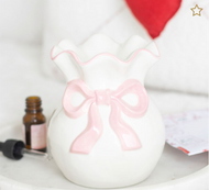 White and Pink Bow Oil Burner