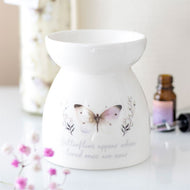 Butterflies Appear Ceramic Wax Melt Warmer - Memorial Oil Burner