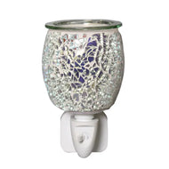 Silver Glass Mini Plug-In Electric Wax Melt Warmer