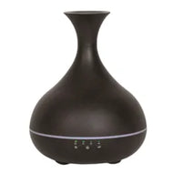 LED Vase Shaped Dark Wood Effect Ultrasonic Diffuser Humidifier
