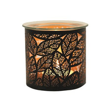 Load image into Gallery viewer, Black Leaves Wax Melt Burner &amp; Cande Holder - KELLY&#39;S SMELLIES
