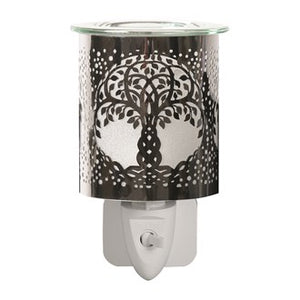 Chrome Plug In Tree Of Life Electric Wax Melt Mini Warmer - KELLY'S SMELLIES