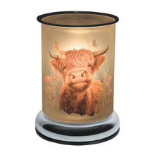 Load image into Gallery viewer, Highland Cow Electric Wax Melt Warmer - Touch Control Glass Burner
