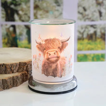 Load image into Gallery viewer, Highland Cow Electric Wax Melt Warmer - Touch Control Glass Burner
