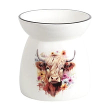 Load image into Gallery viewer, Highland Cow Tealight Wax Melt Warmer &amp; Oil Burner
