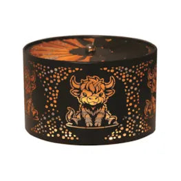 Highland Cow Carousel Candle Shade