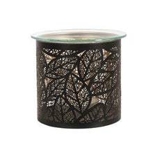 Load image into Gallery viewer, Black Leaves Wax Melt Burner &amp; Cande Holder - KELLY&#39;S SMELLIES
