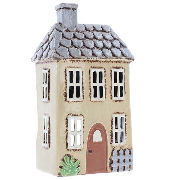 Cream garden House Village Pottery Tealight Candle Holder - KELLY'S SMELLIES